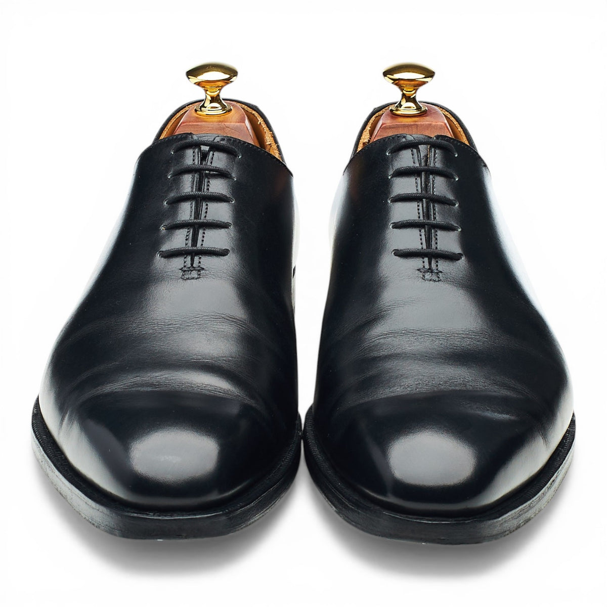 'Alex' Black Leather Wholecut Oxford UK 9 E
