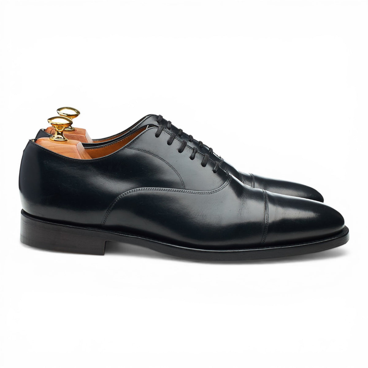 Royal Collection 'Henry' Black Leather Oxford UK 8 G
