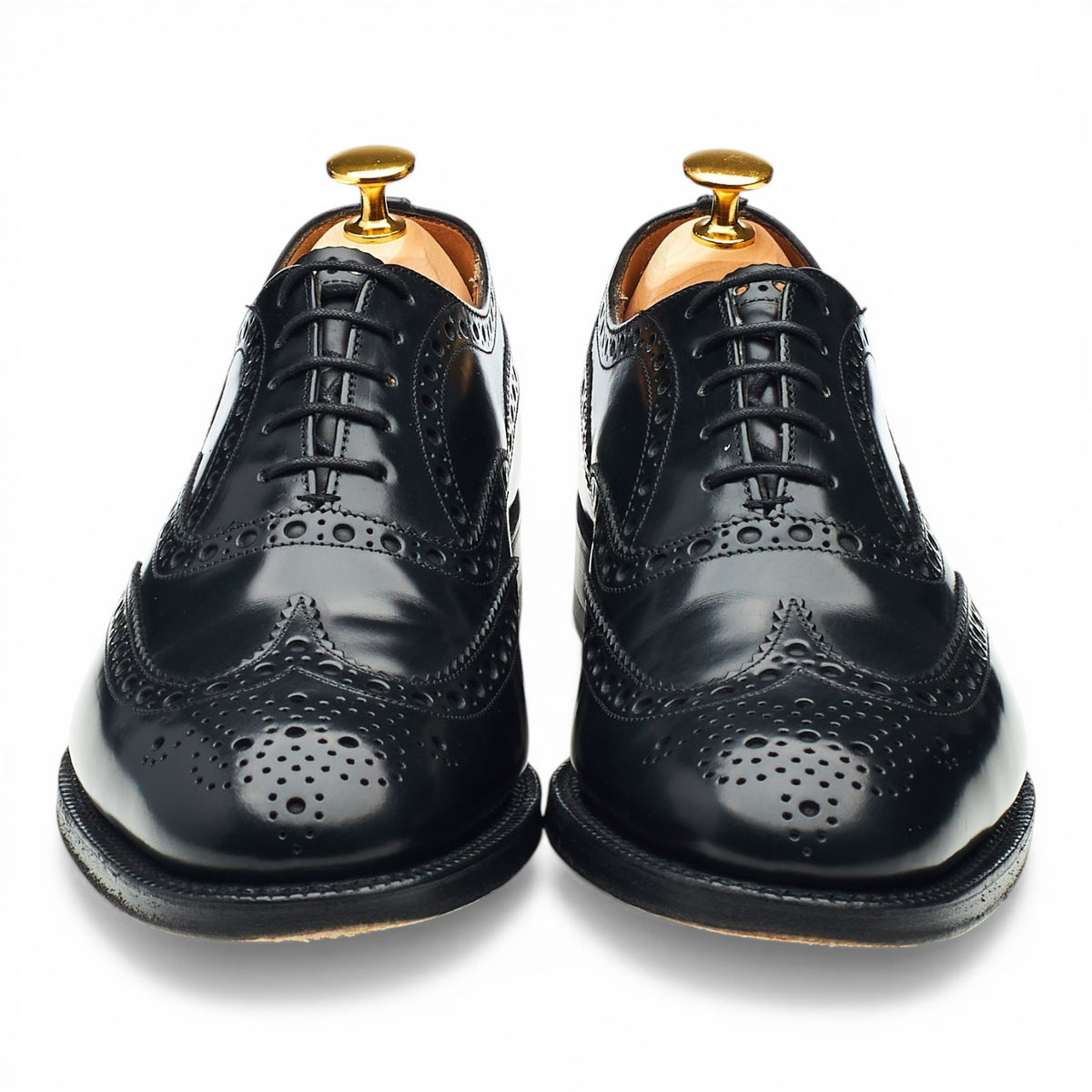 'Burwood' Black Leather Oxford Brogues UK 6 G