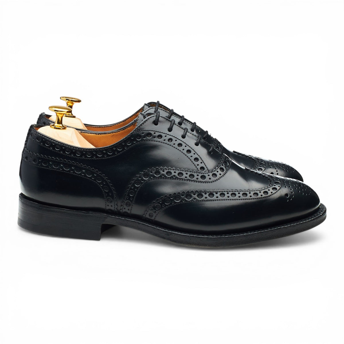 'Burwood' Black Leather Oxford Brogues UK 6 G
