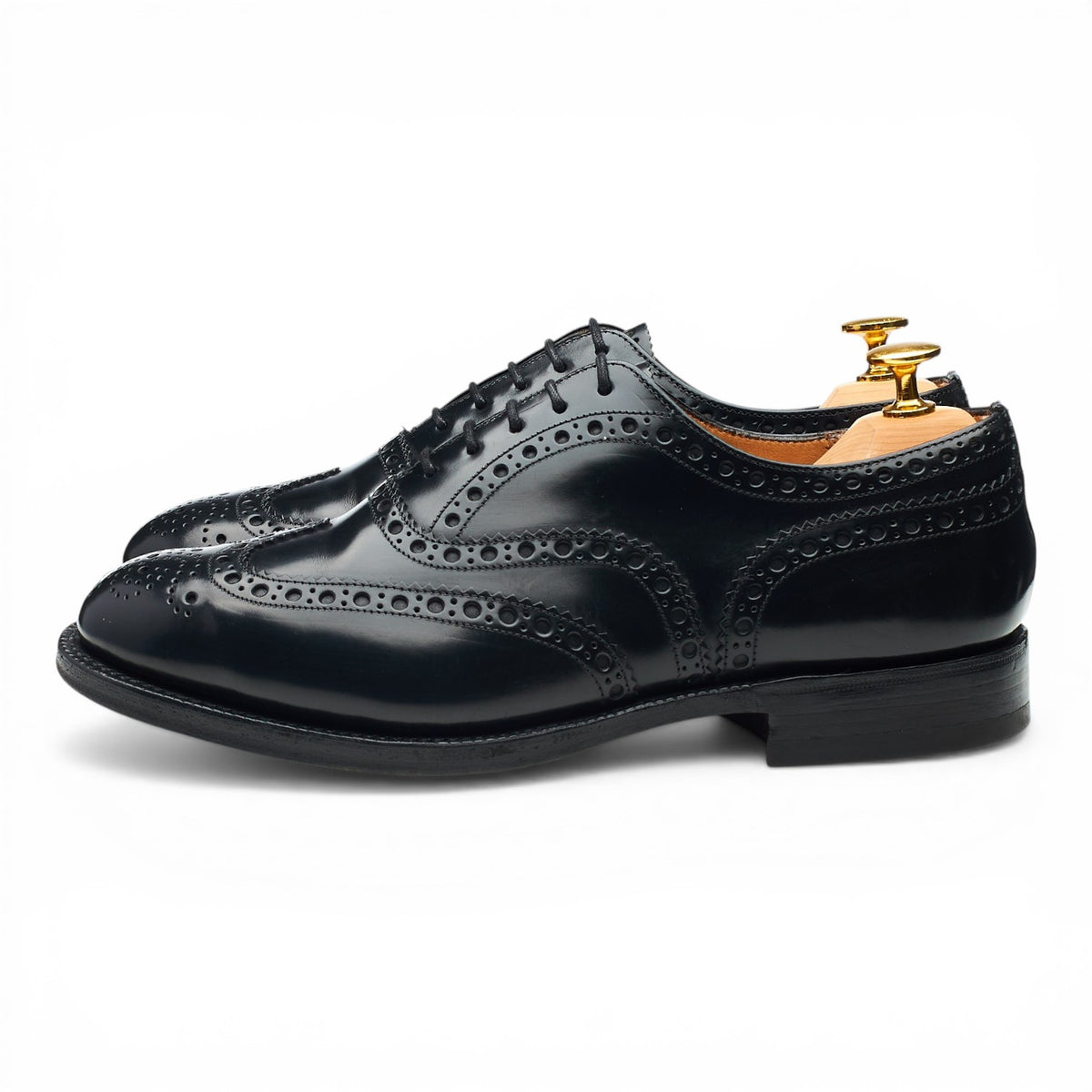 'Burwood' Black Leather Oxford Brogues UK 6 G
