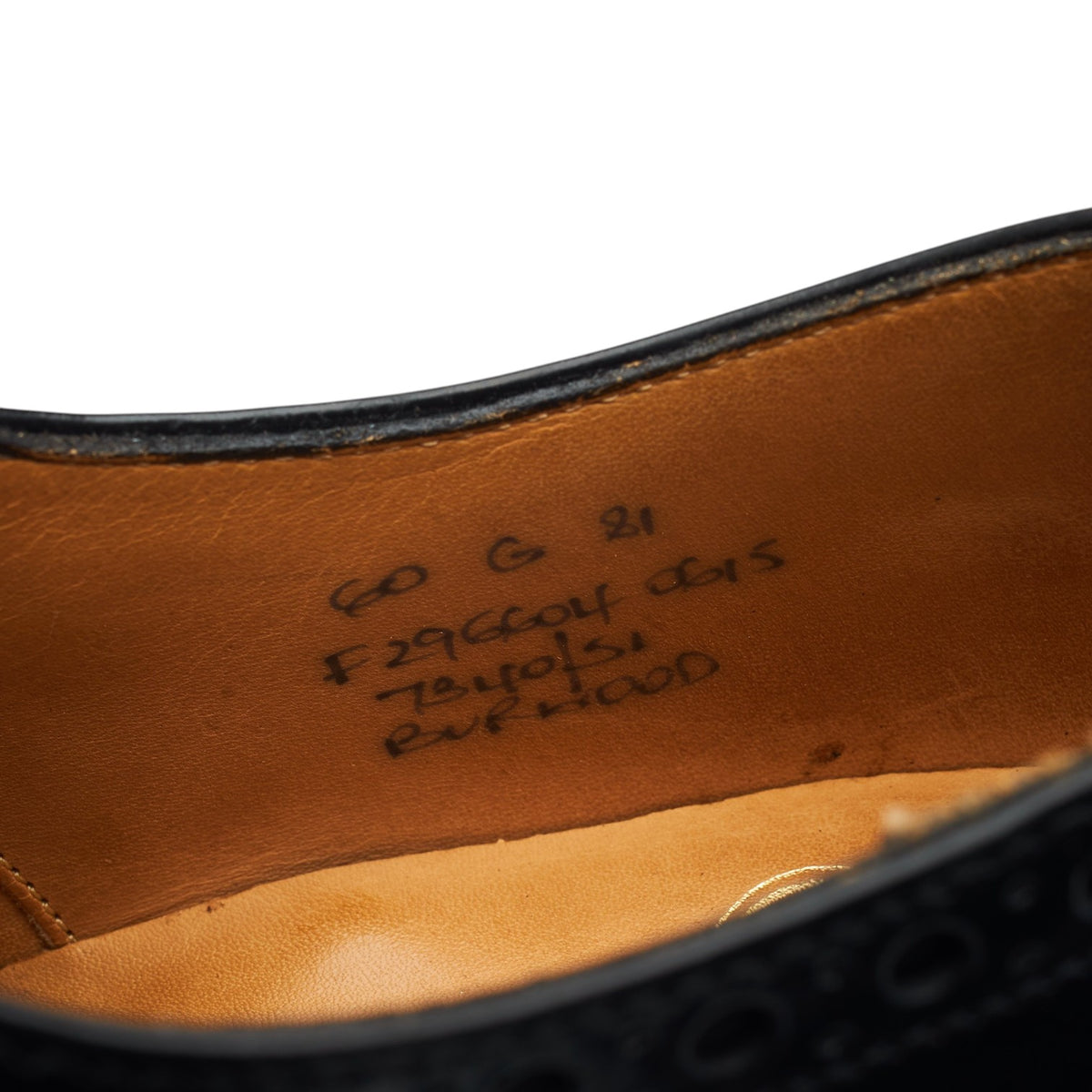 'Burwood' Black Leather Oxford Brogues UK 6 G