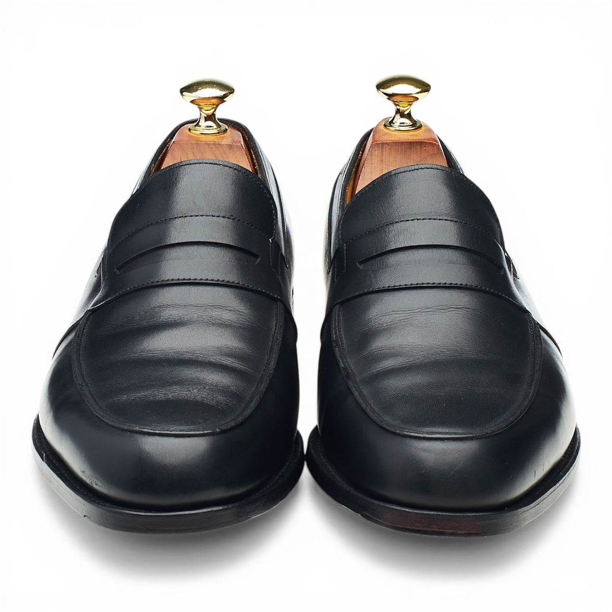 'Sandown' Black Leather Loafers UK 7.5 E