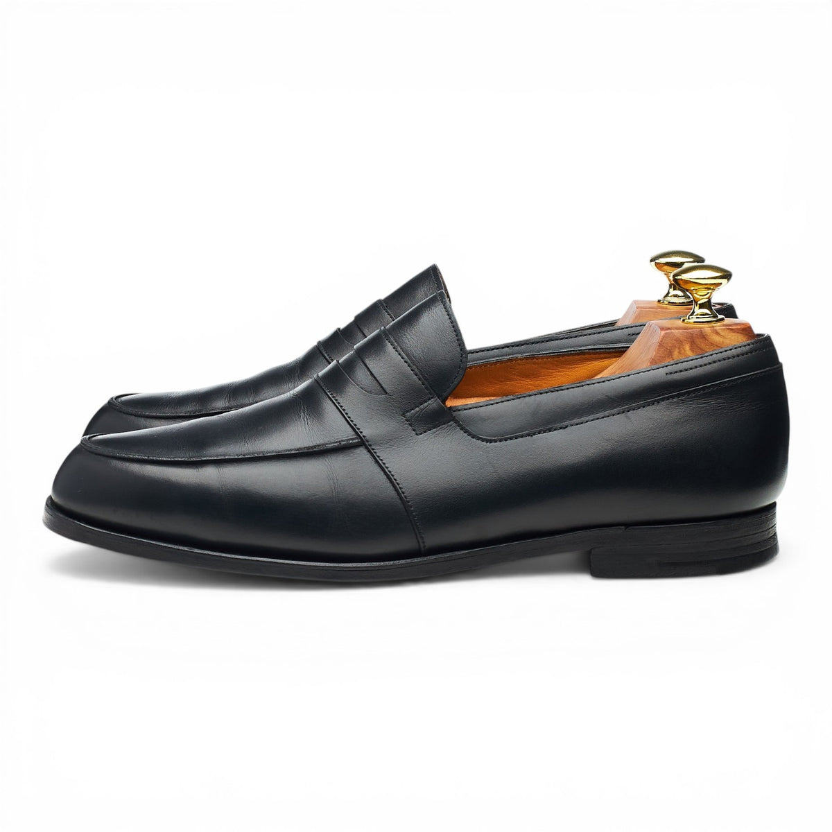 'Sandown' Black Leather Loafers UK 7.5 E