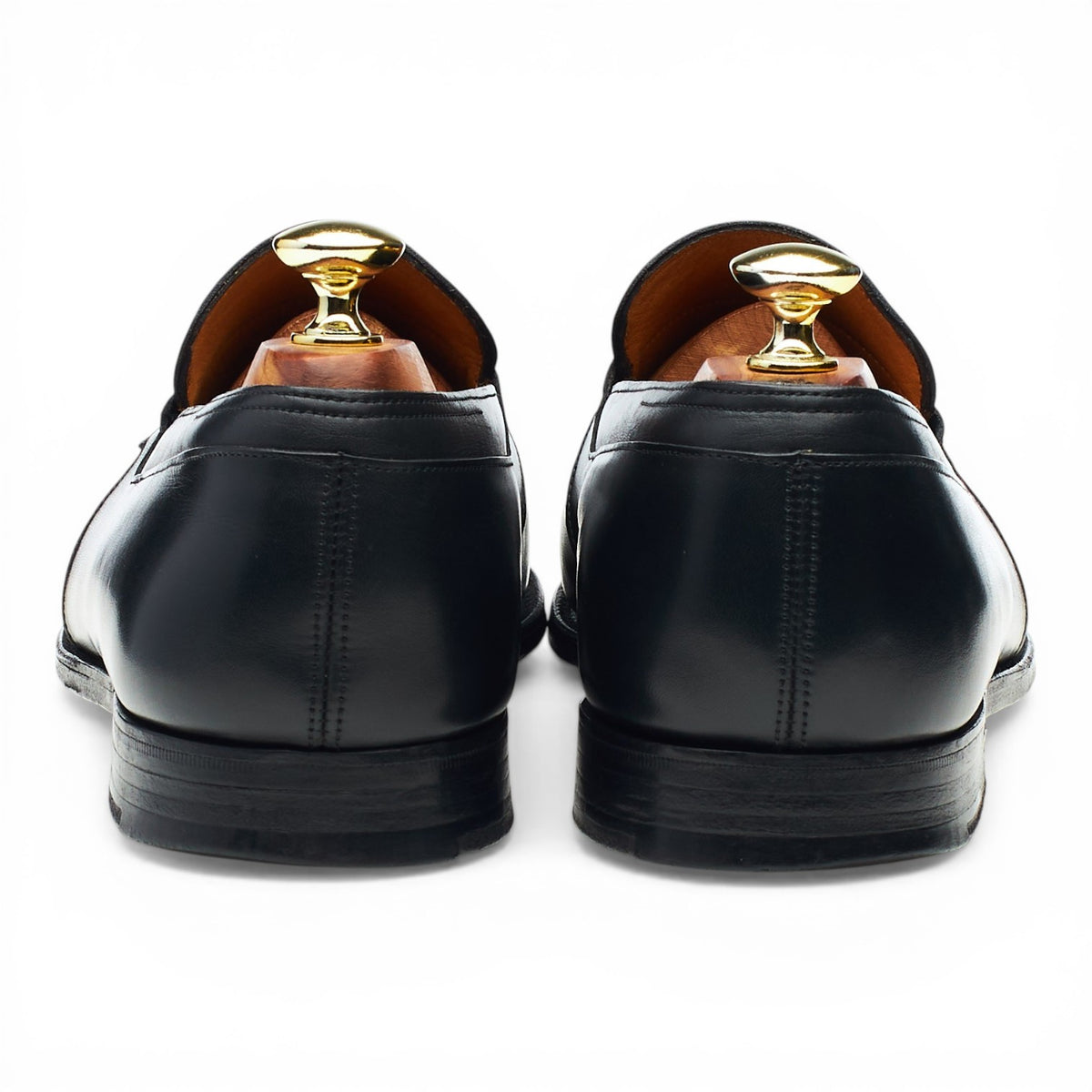 'Sandown' Black Leather Loafers UK 7.5 E