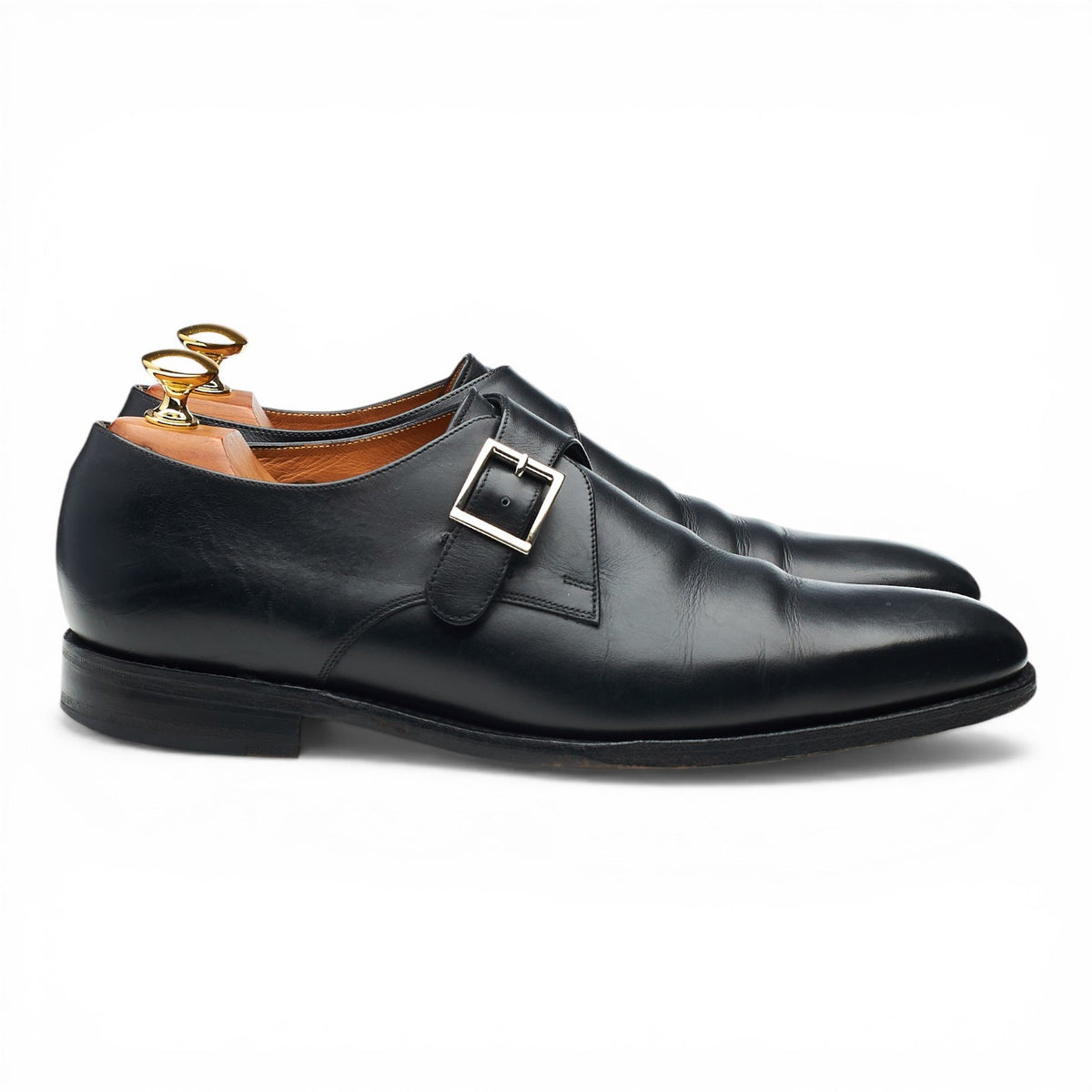 1880 'Medway' Black Leather Monk Strap UK 6.5 F