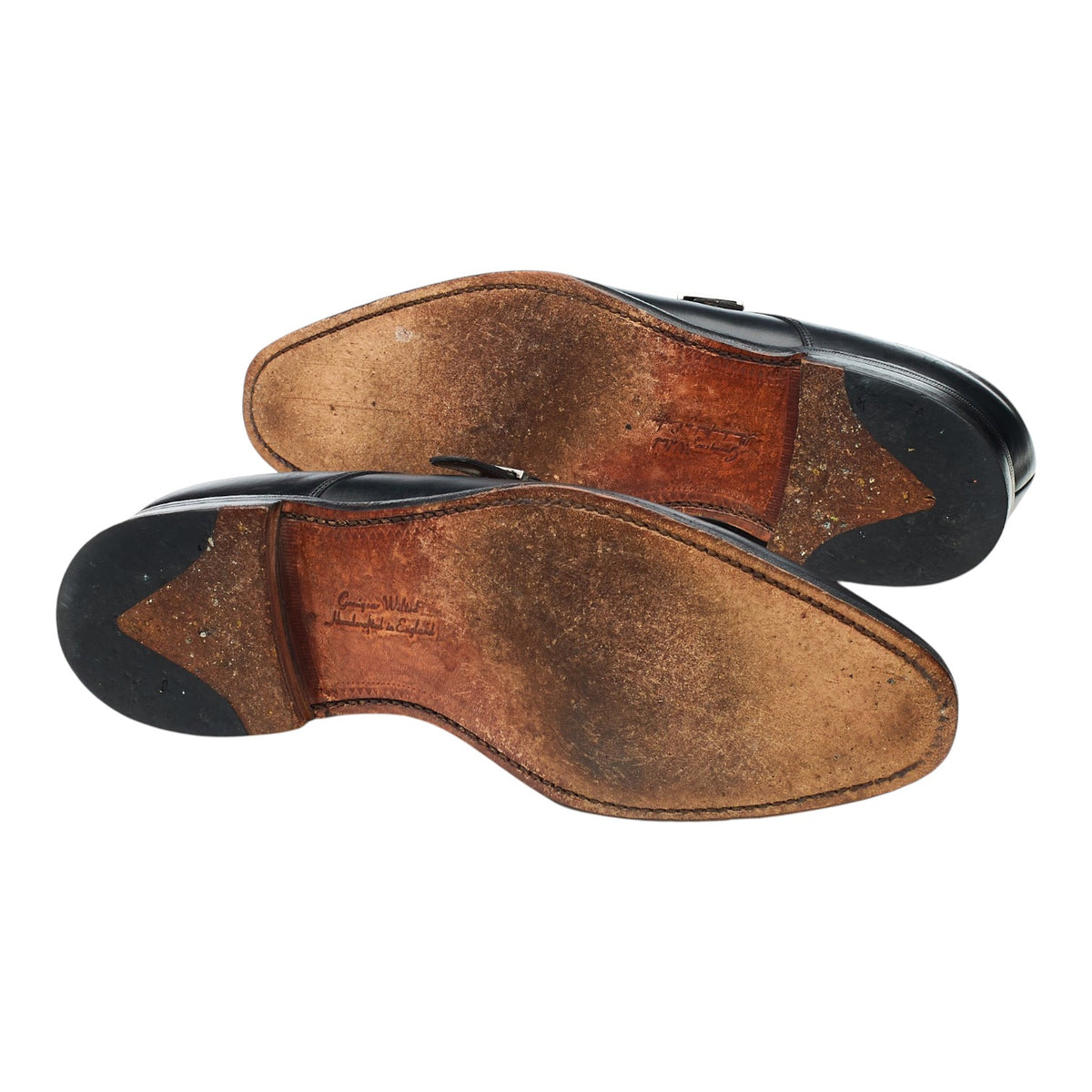 1880 'Medway' Black Leather Monk Strap UK 6.5 F