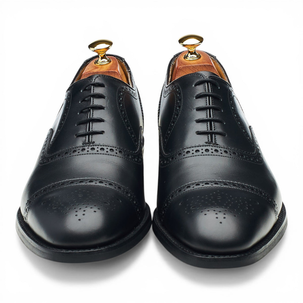 'Mirfield' Black Leather Oxford Brogues UK 9.5 G