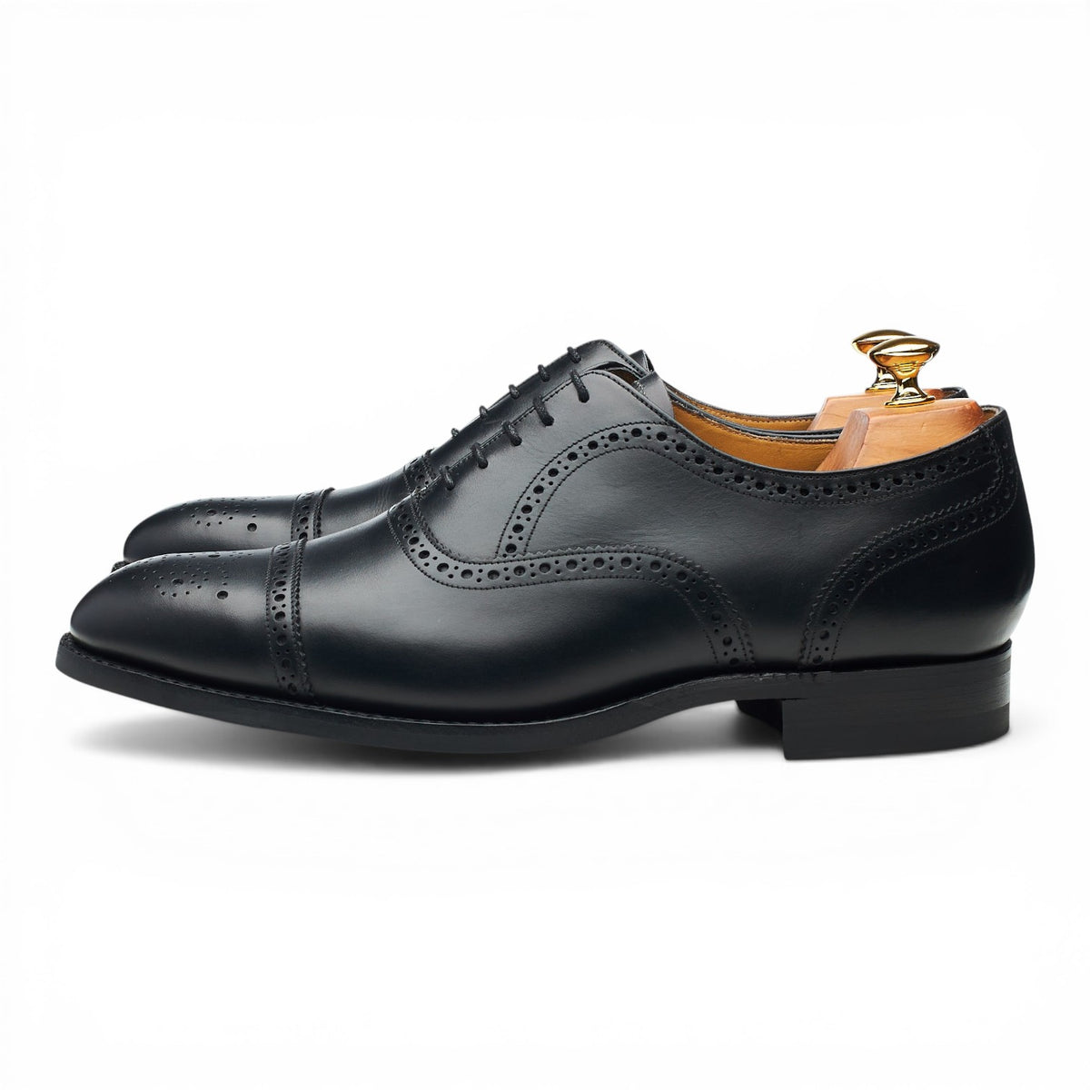'Mirfield' Black Leather Oxford Brogues UK 9.5 G