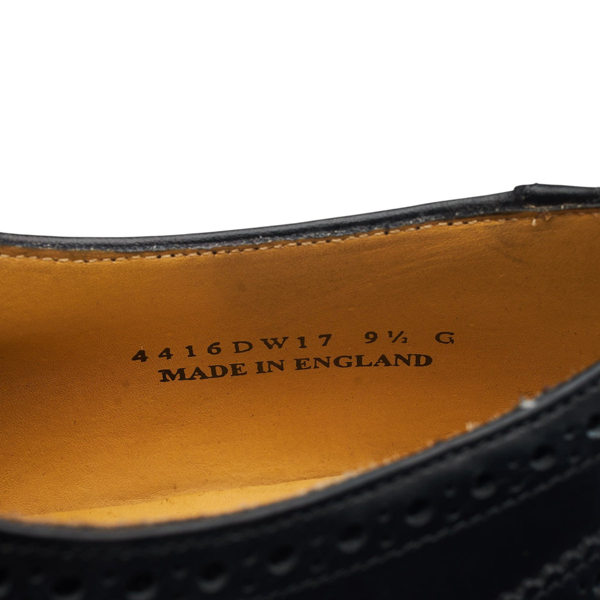'Mirfield' Black Leather Oxford Brogues UK 9.5 G