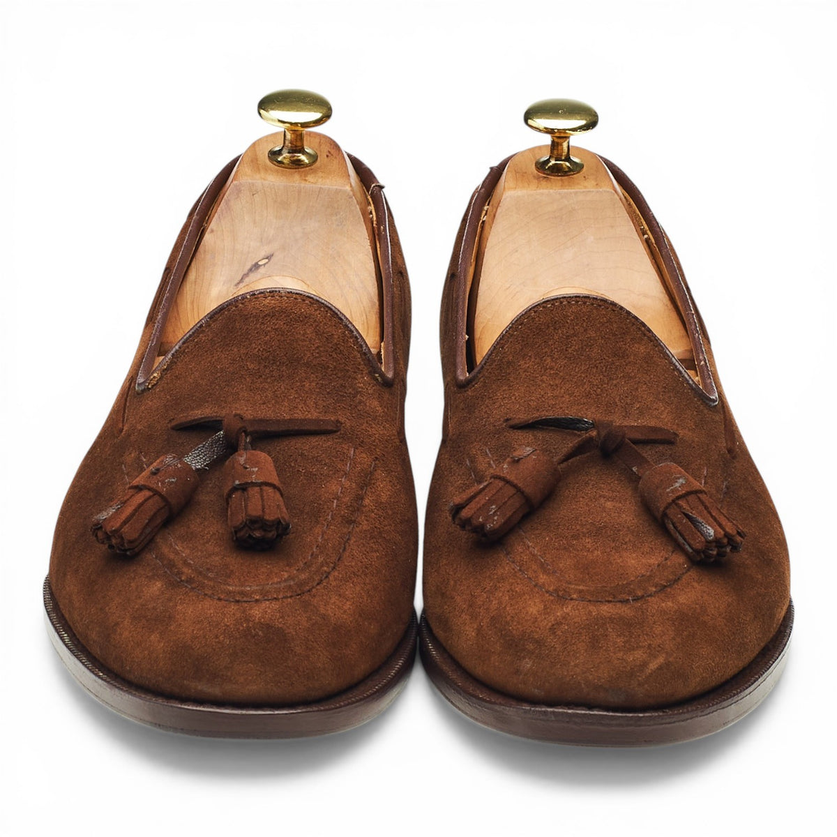 'Keats' Brown Suede Tassel Loafers UK 8 F
