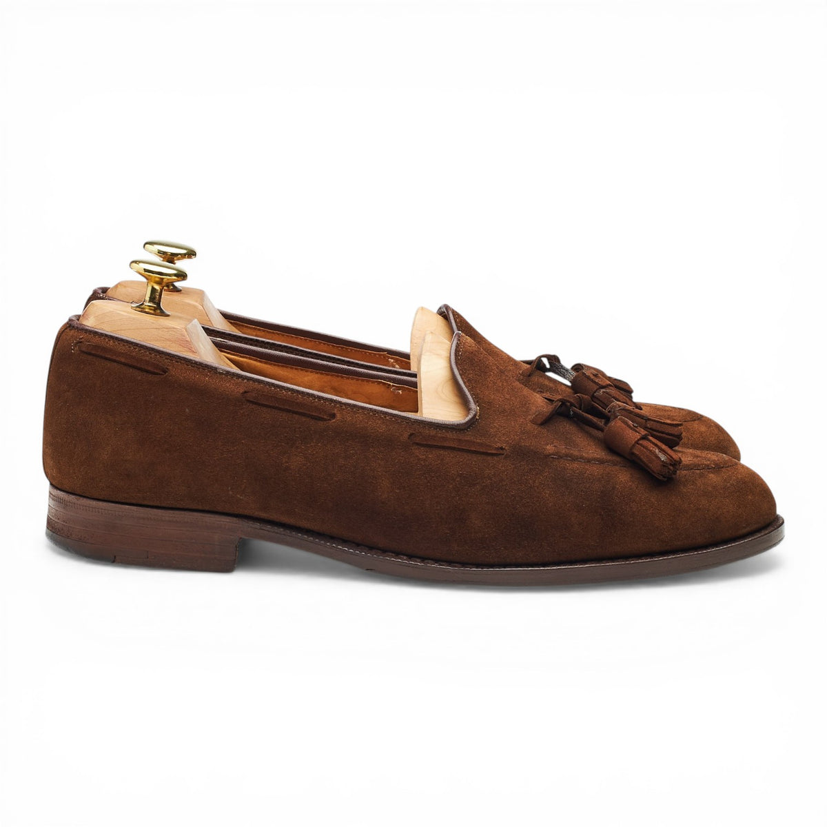 'Keats' Brown Suede Tassel Loafers UK 8 F