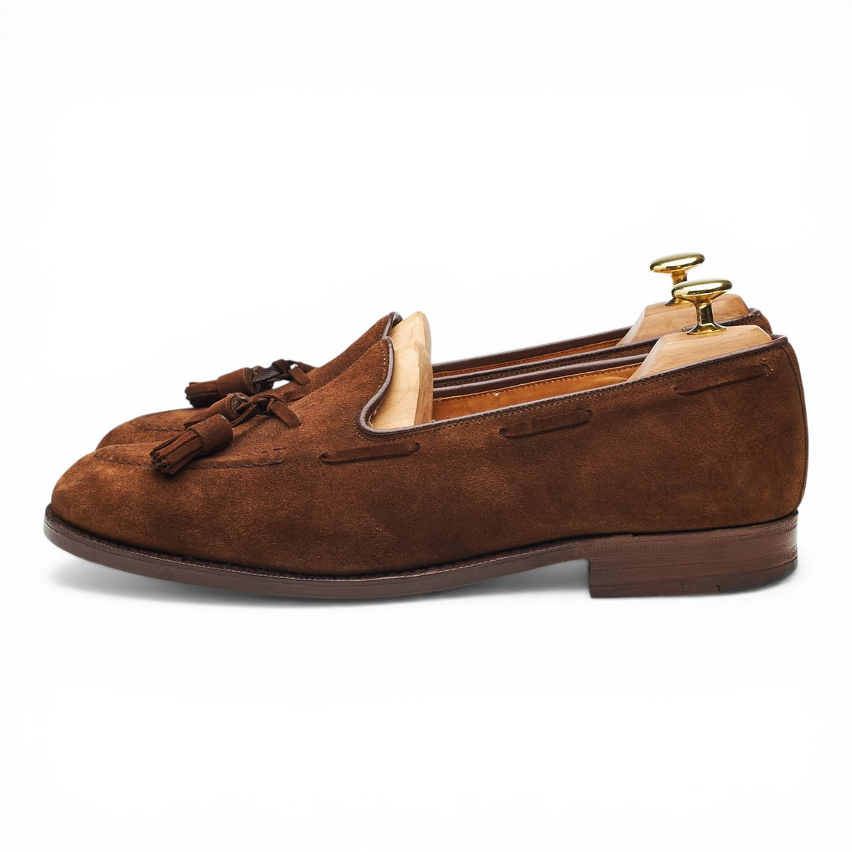 'Keats' Brown Suede Tassel Loafers UK 8 F