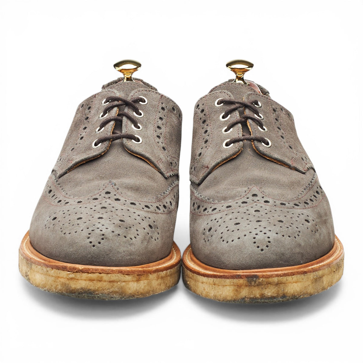 Mark McNairy '9314' Grey Suede Derby Brogues UK 9