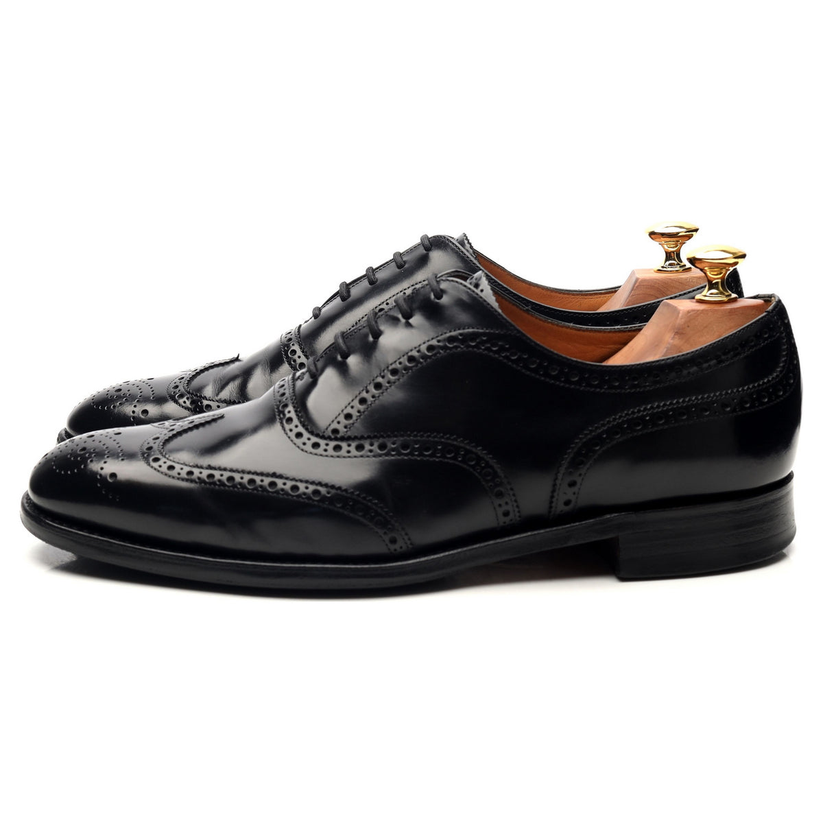 Black Leather Oxford Brogues UK 9.5 G