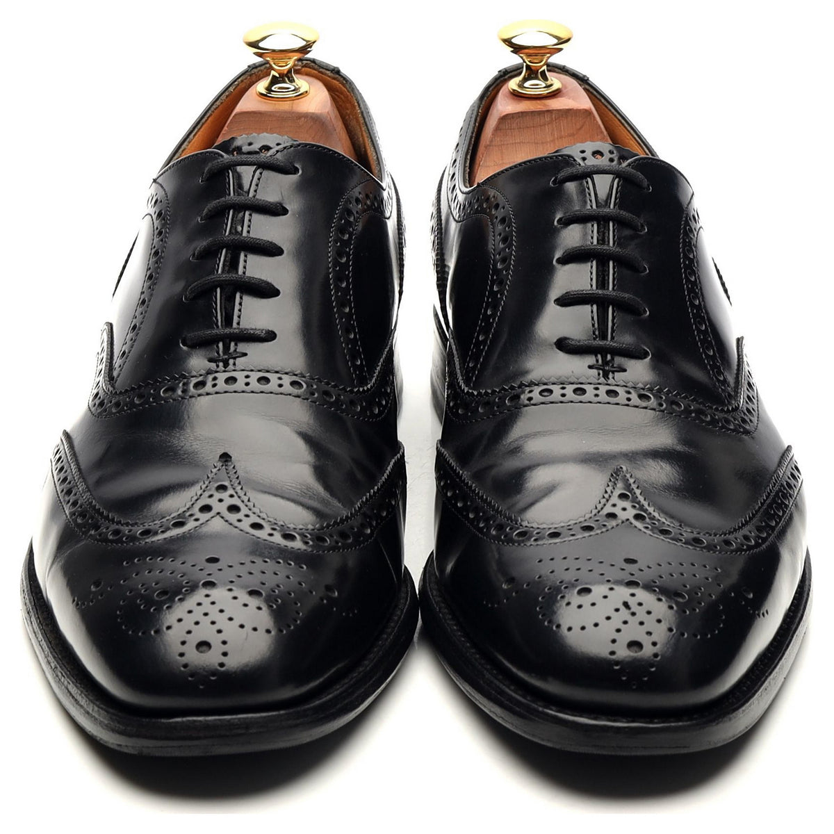 Black Leather Oxford Brogues UK 9.5 G