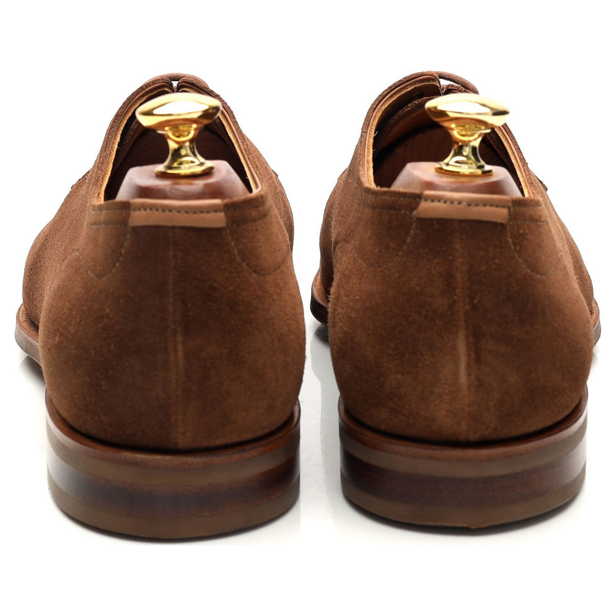 &#39;Dover&#39; Tan Brown Suede Split Toe Derby UK 9 E