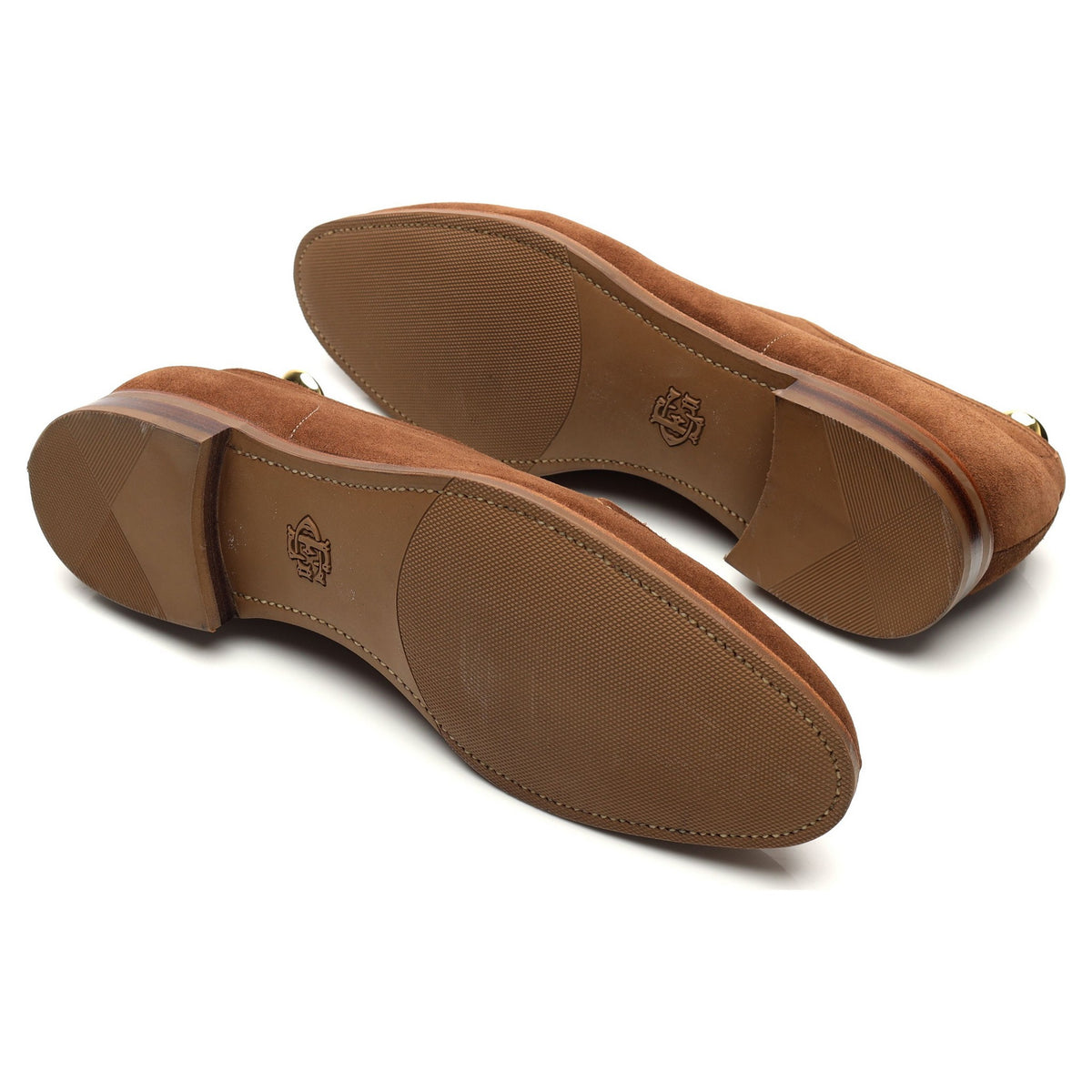&#39;Dover&#39; Tan Brown Suede Split Toe Derby UK 9 E