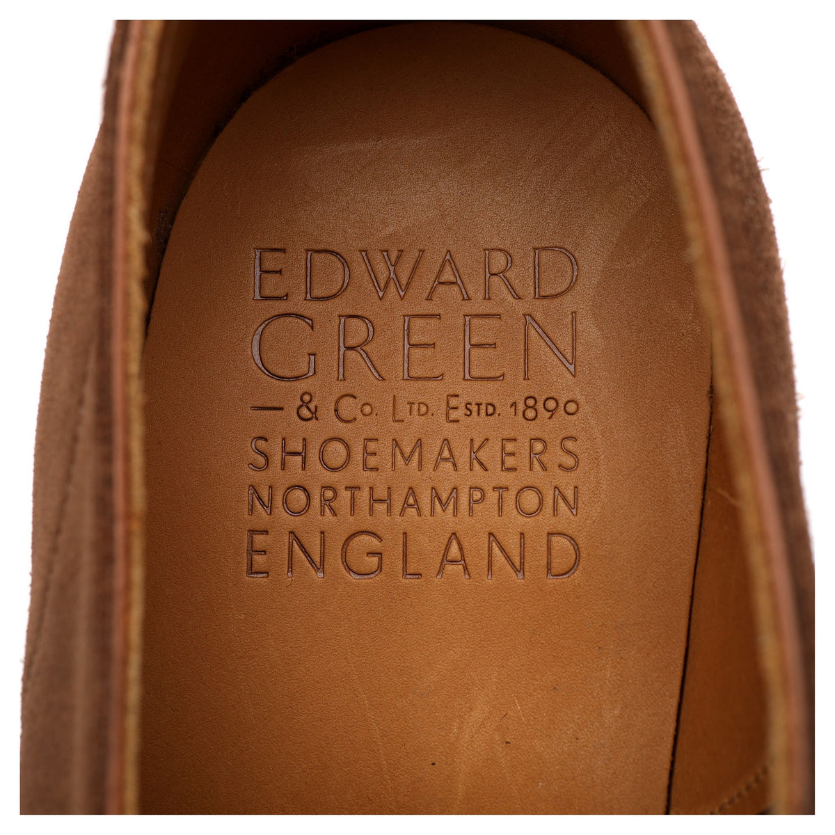 &#39;Dover&#39; Tan Brown Suede Split Toe Derby UK 9 E