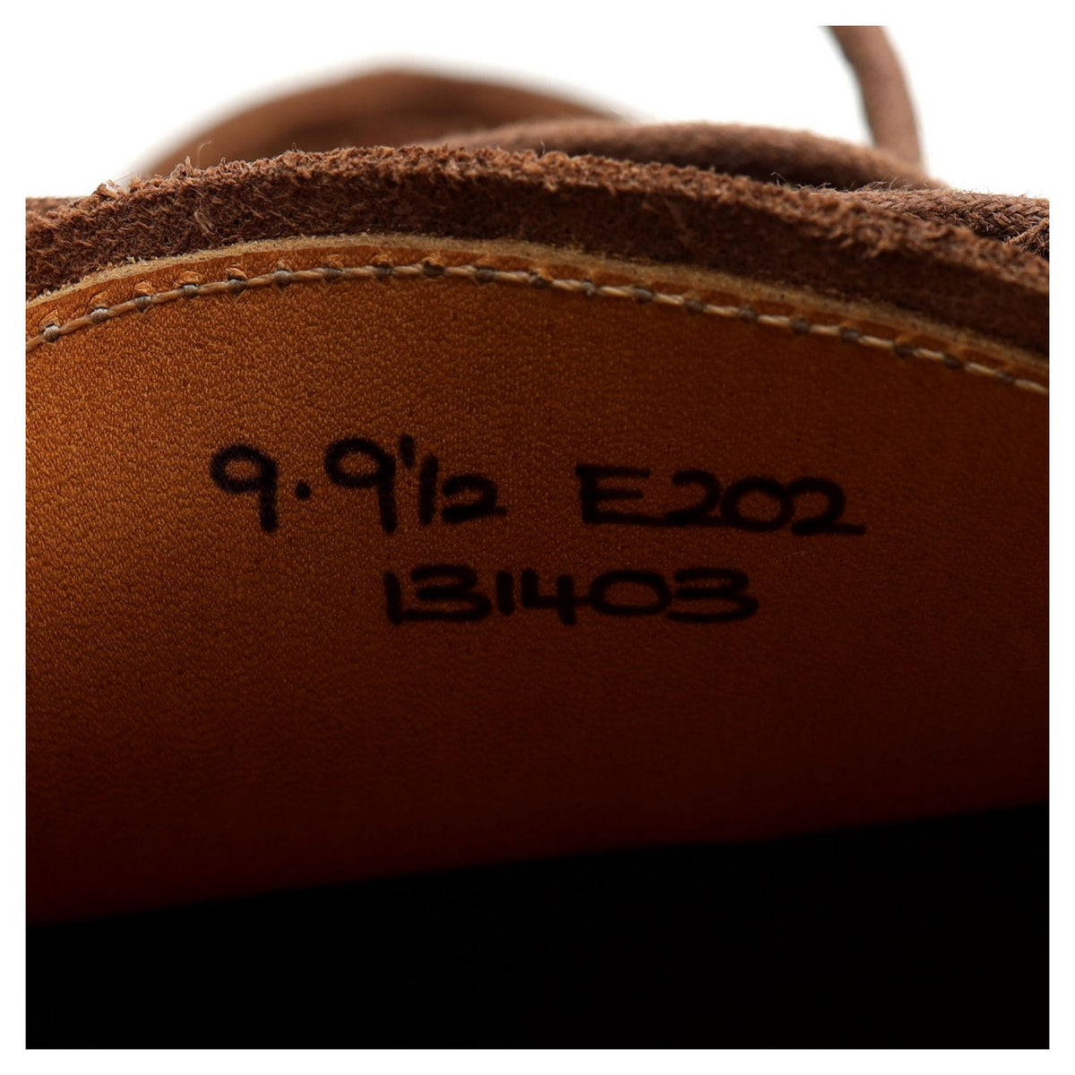 &#39;Dover&#39; Tan Brown Suede Split Toe Derby UK 9 E