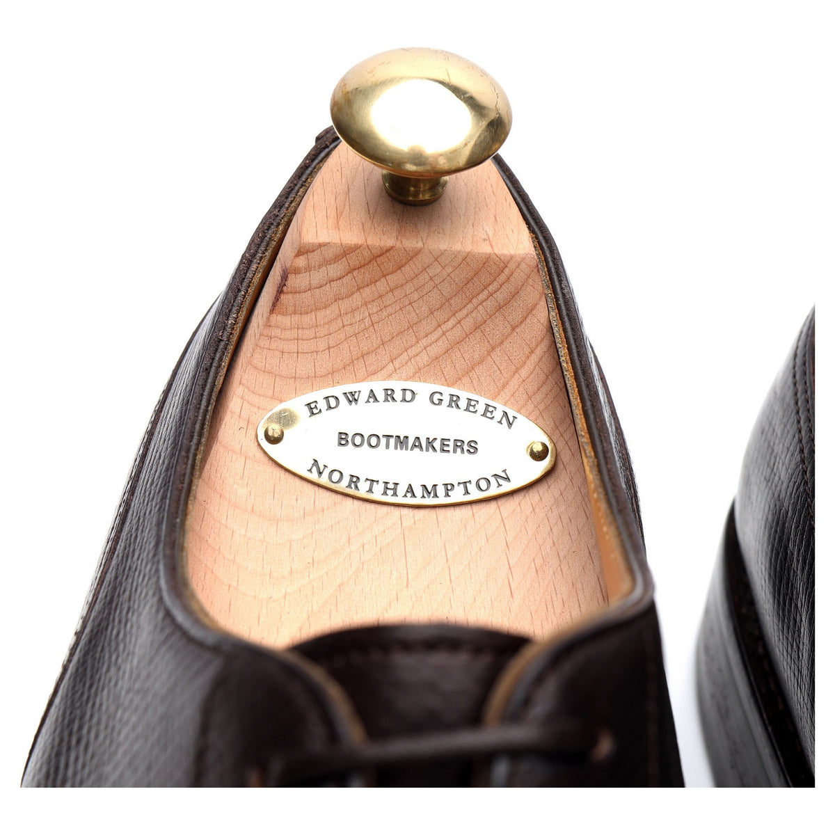 &#39;Dover&#39; Dark Brown Grain Leather Split Toe Derby UK 10 E
