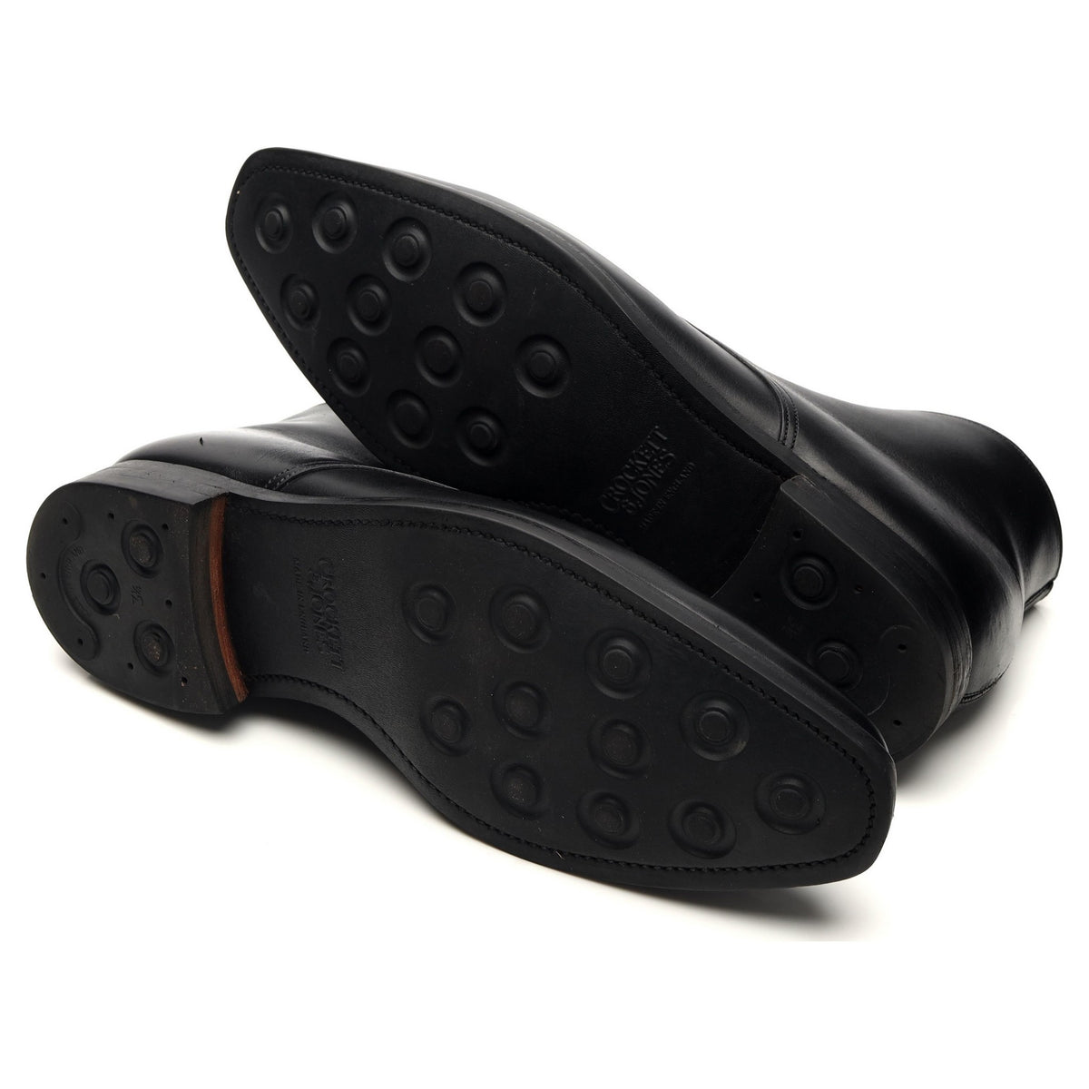 &#39;Tetbury&#39; Black Leather Chukka Boots UK 10 E