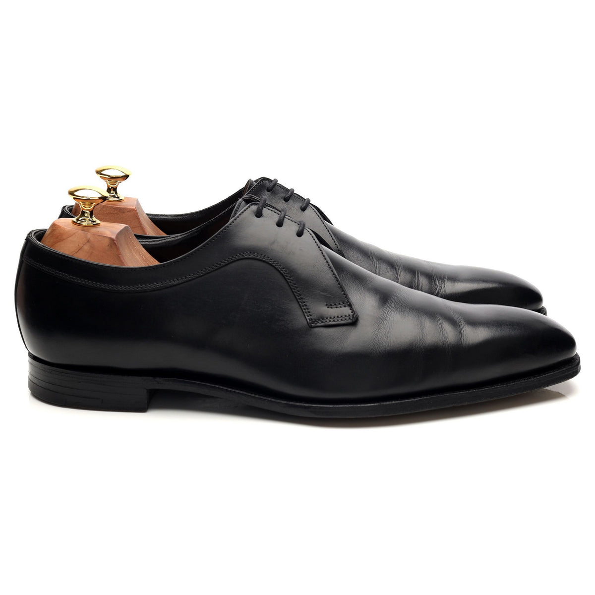 &#39;Mansfield&#39; Black Leather Derby UK 10.5 E