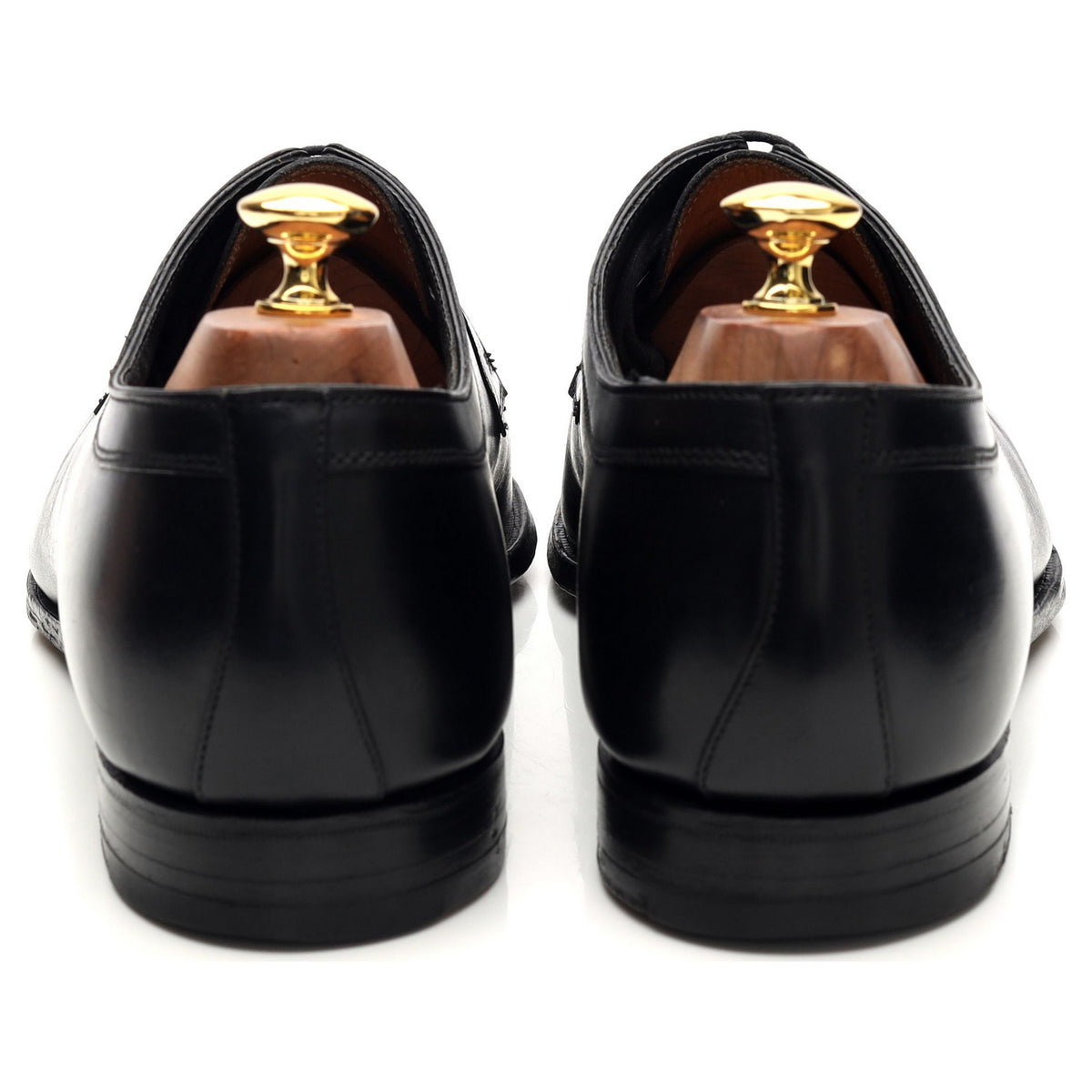 &#39;Mansfield&#39; Black Leather Derby UK 10.5 E