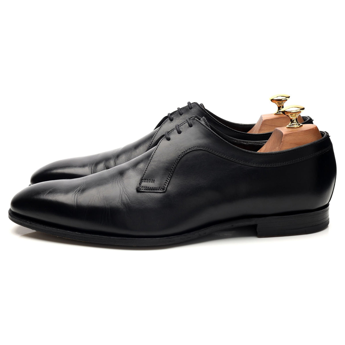 &#39;Mansfield&#39; Black Leather Derby UK 10.5 E
