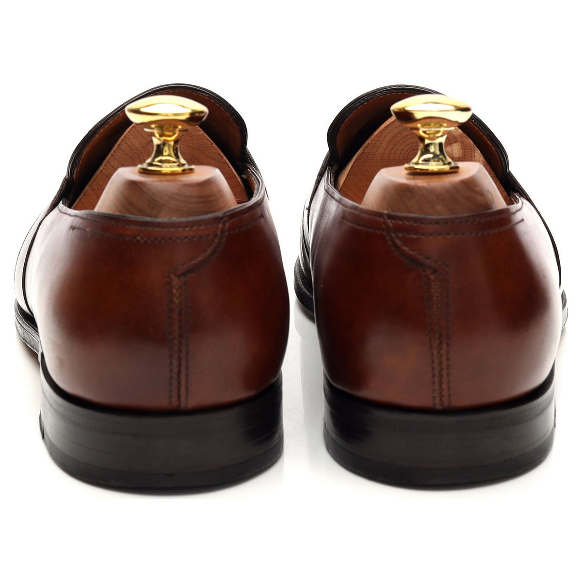 &#39;Fencote&#39; Brown Museum Leather Loafers UK 6.5 E