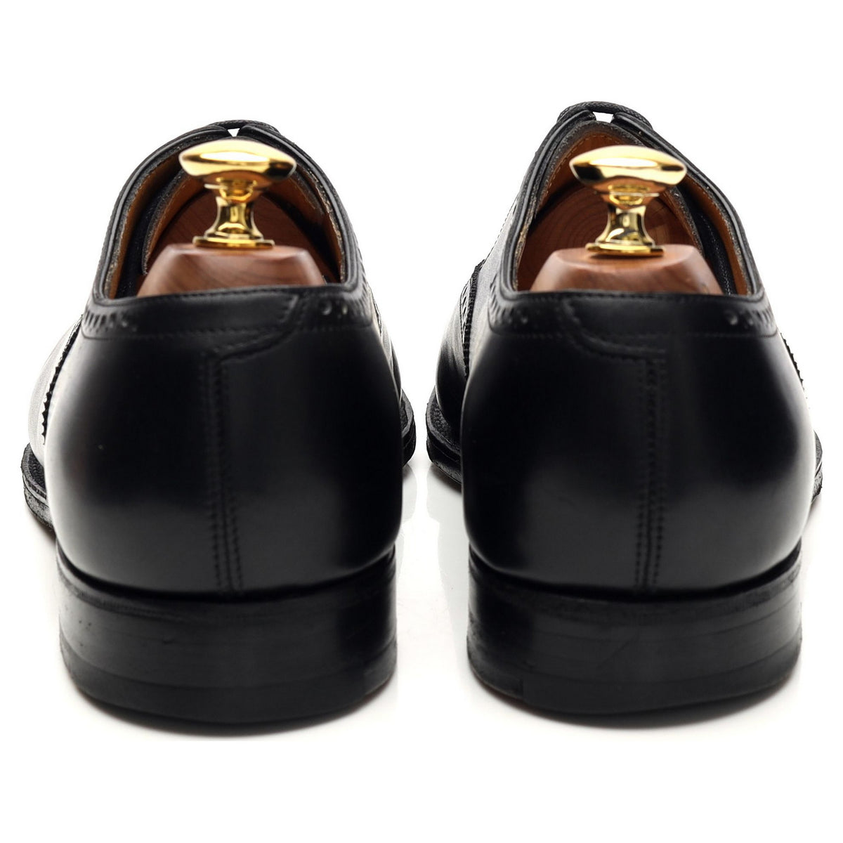 &#39;Seymour&#39; Black Leather Oxford Brogues UK 6 E