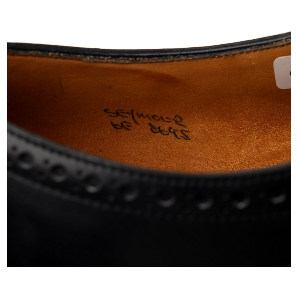&#39;Seymour&#39; Black Leather Oxford Brogues UK 6 E