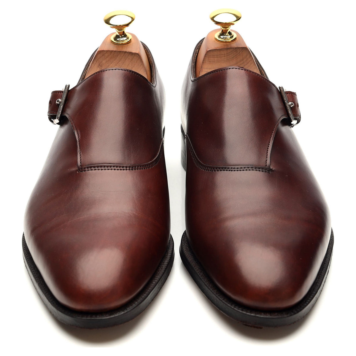 &#39;Jermyn II&#39; Brown Leather Monk Strap UK 6 E