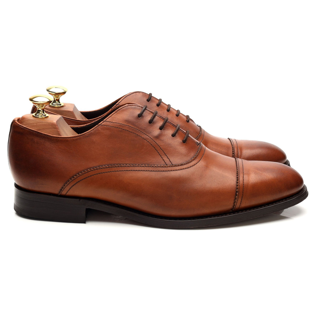 &#39;3680MU01&#39; Tan Brown Leather Oxford UK 8 G