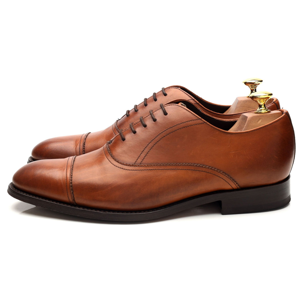 &#39;3680MU01&#39; Tan Brown Leather Oxford UK 8 G