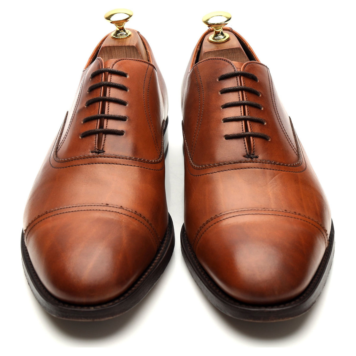&#39;3680MU01&#39; Tan Brown Leather Oxford UK 8 G