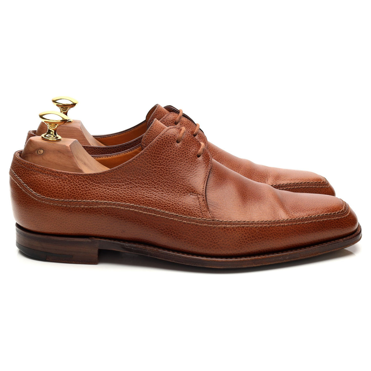 &#39;Hurtwood&#39; Tan Brown Grain Leather Derby UK 6 E