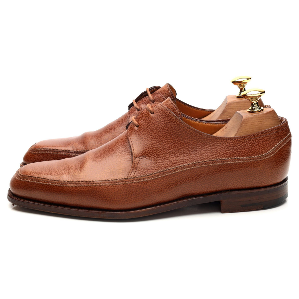 &#39;Hurtwood&#39; Tan Brown Grain Leather Derby UK 6 E