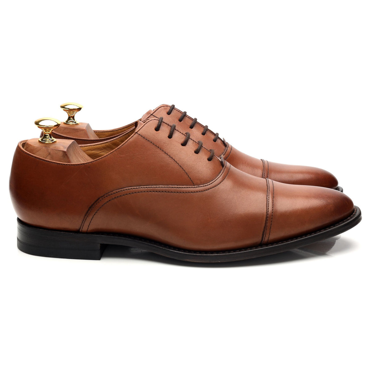 Tan Brown Leather Oxford UK 10 F