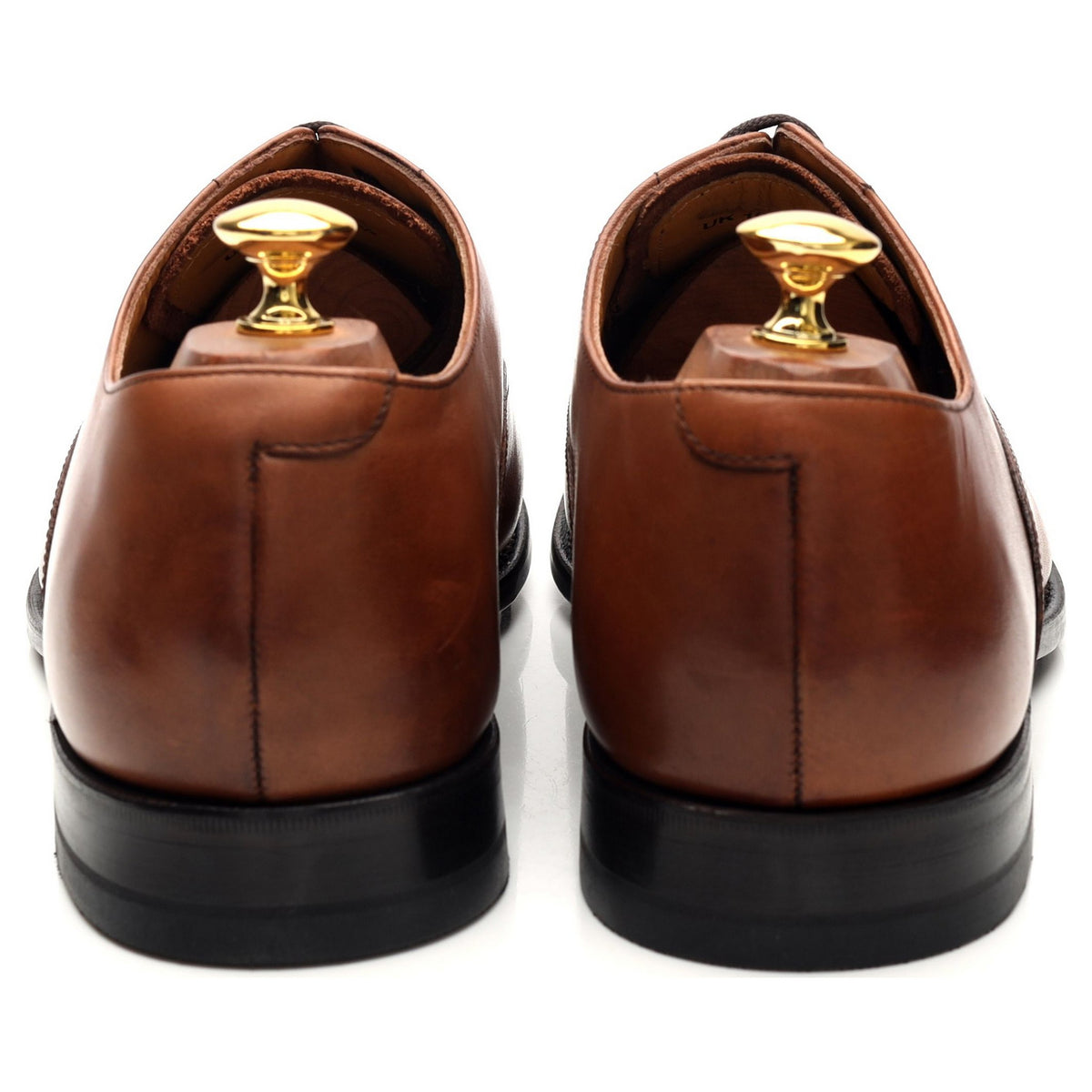 Tan Brown Leather Oxford UK 10 F