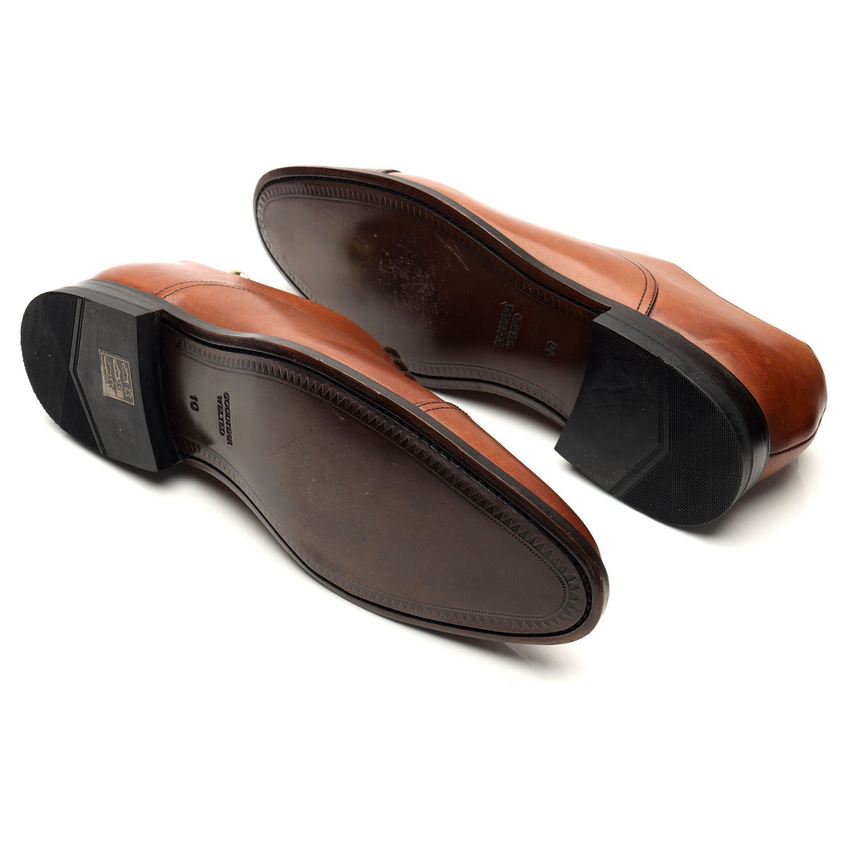 Tan Brown Leather Oxford UK 10 F