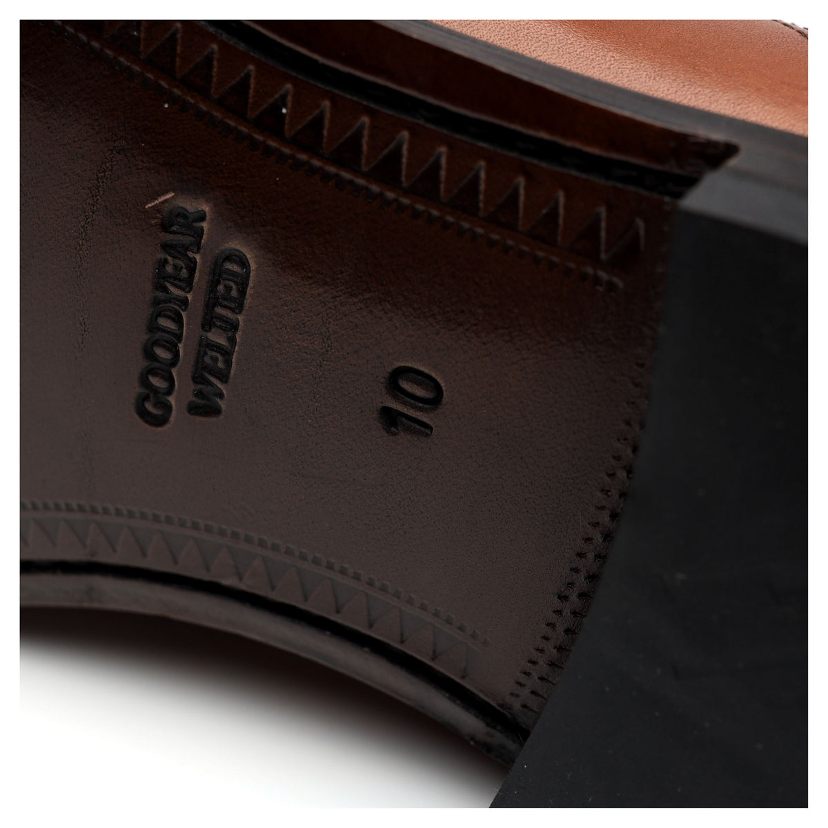 Tan Brown Leather Oxford UK 10 F
