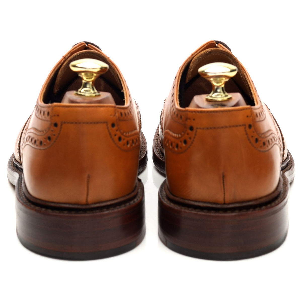1880 &#39;Chester 2&#39; Tan Brown Leather Derby Brogues UK 7.5 F