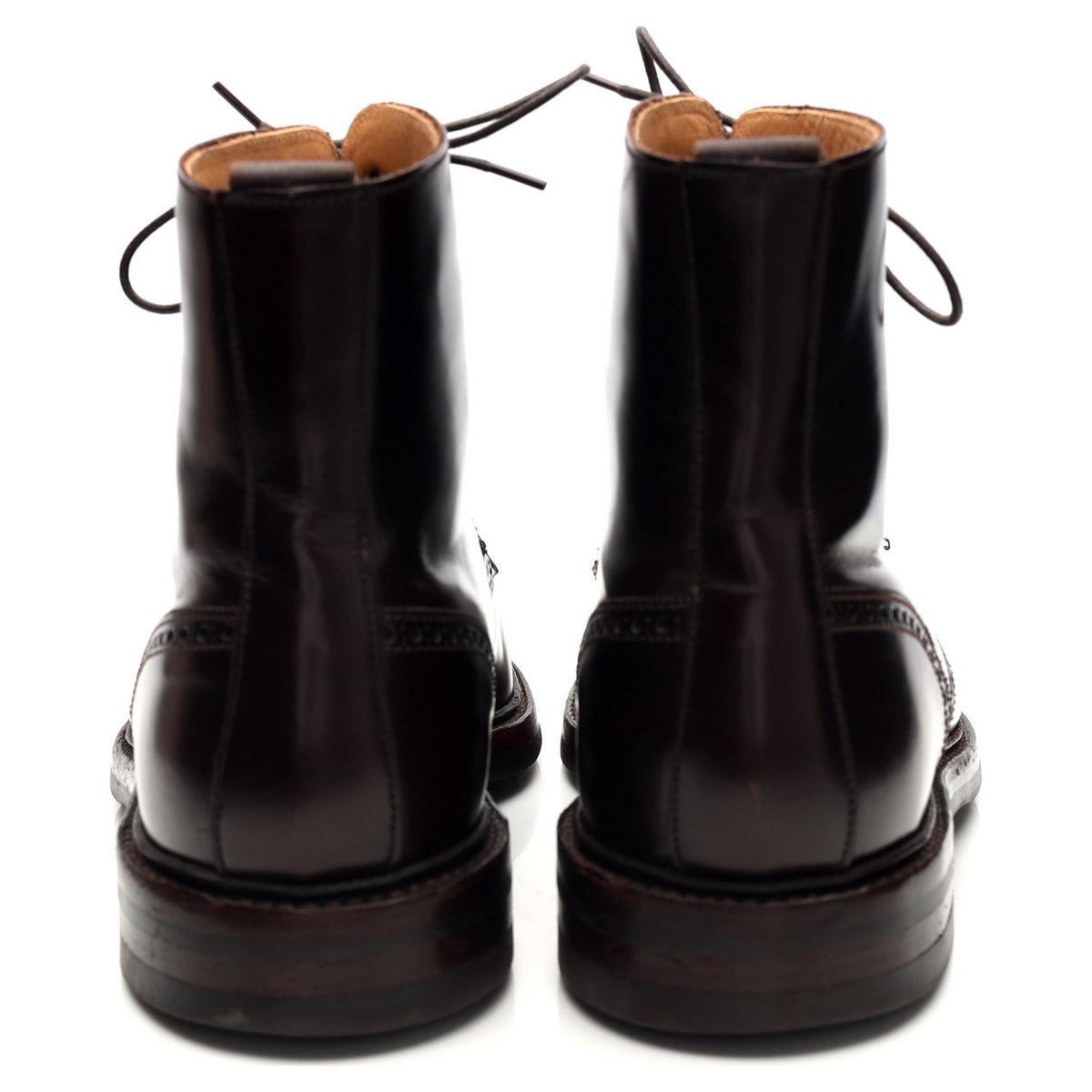 &#39;Toby&#39; Dark Brown Leather Brogue Boots UK 6 E