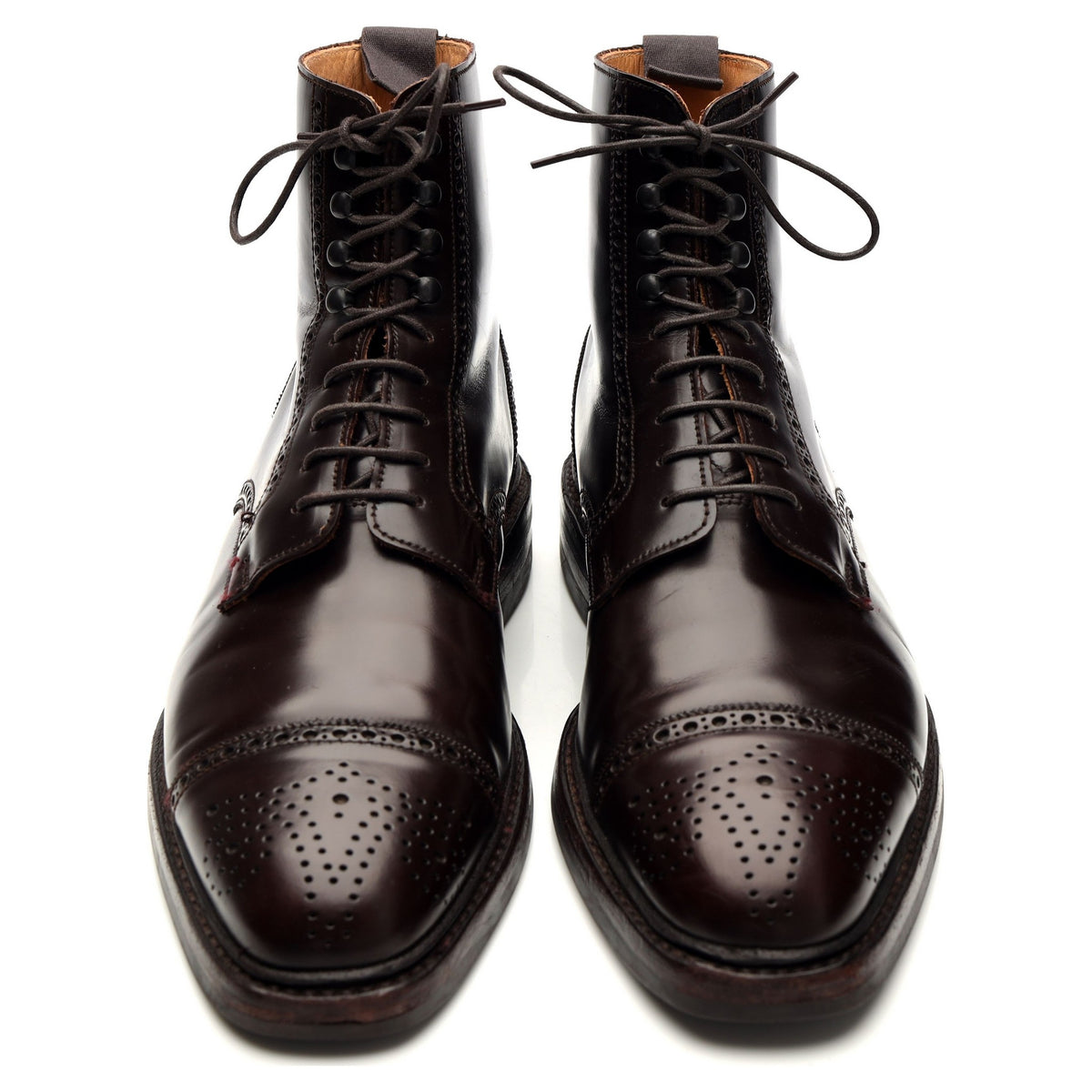 &#39;Toby&#39; Dark Brown Leather Brogue Boots UK 6 E
