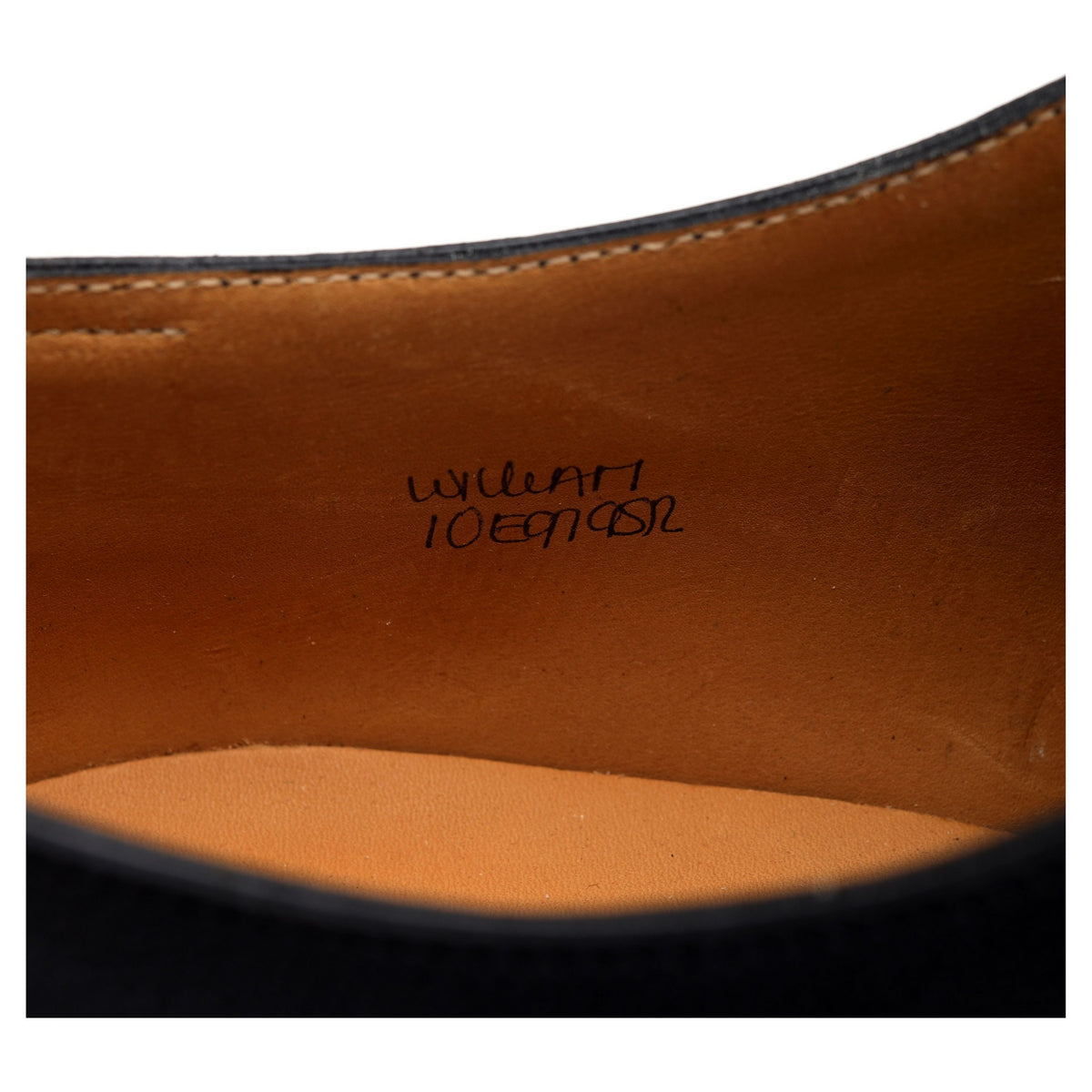 &#39;William&#39; Navy Blue Grain Leather Double Monk Strap UK 10 E