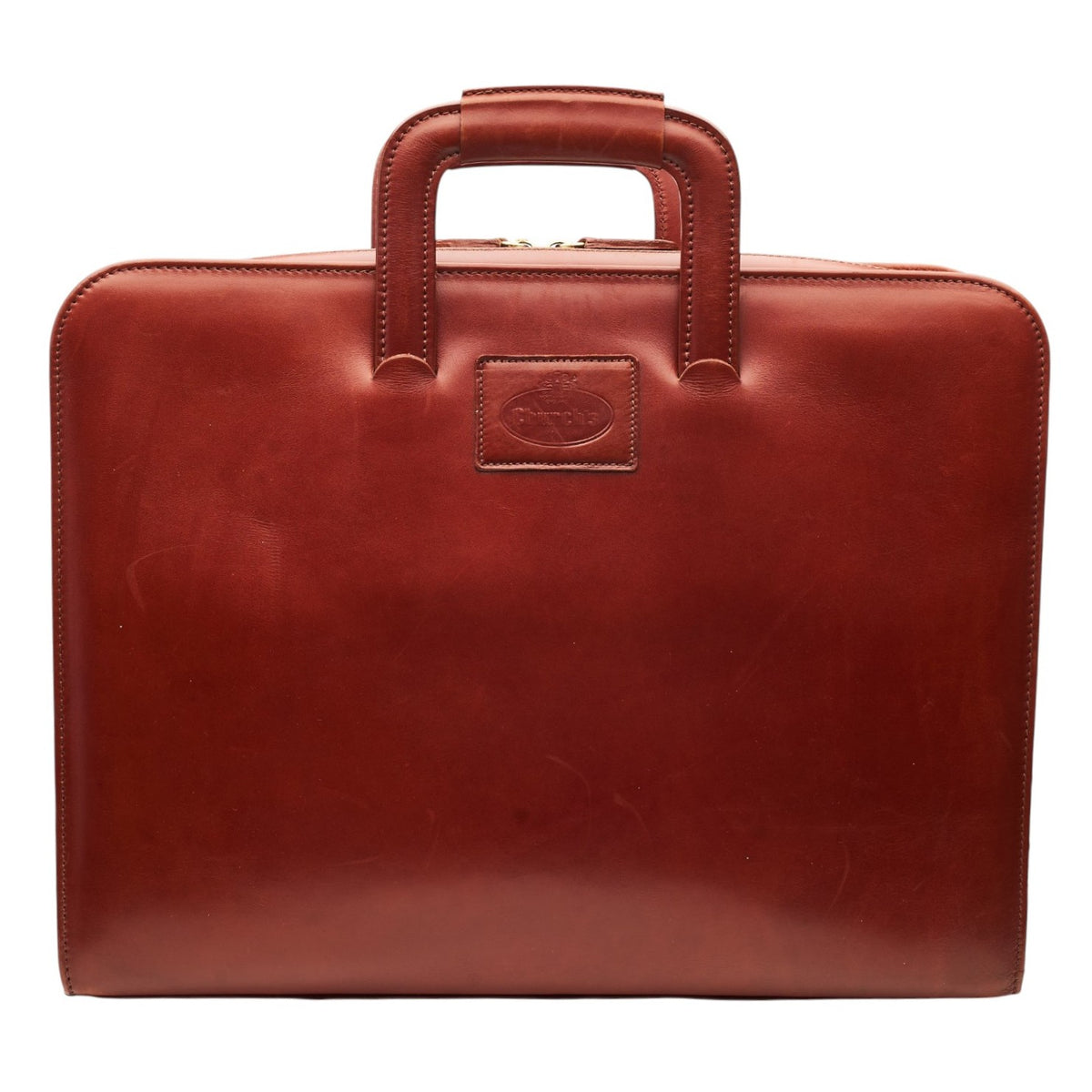 Tan Brown Leather Laptop Bag