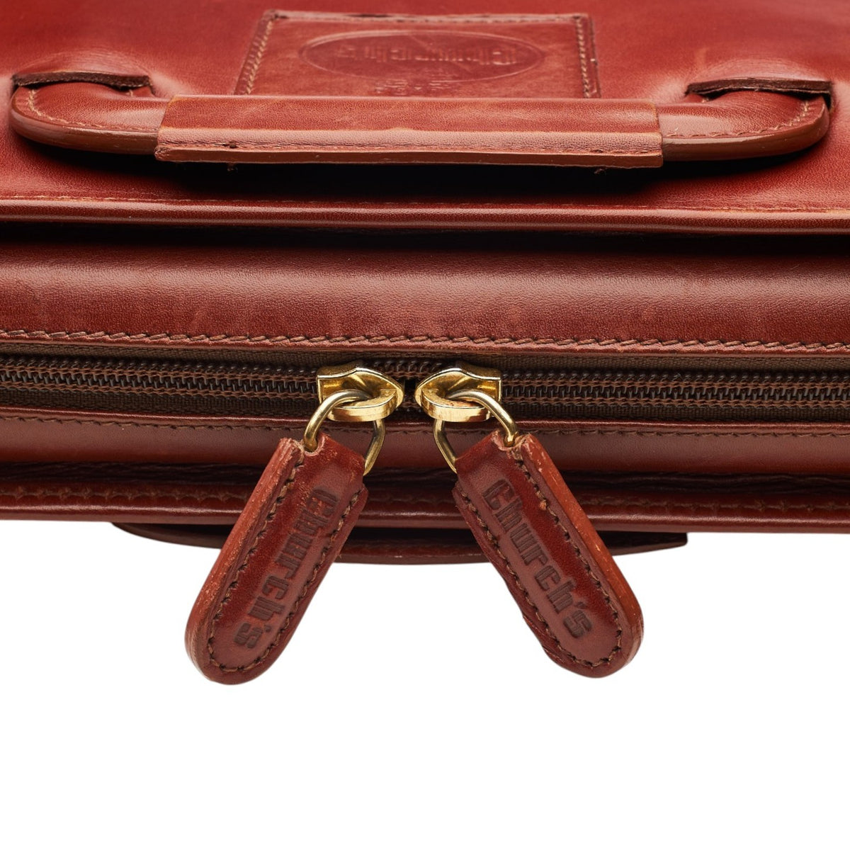 Tan Brown Leather Laptop Bag