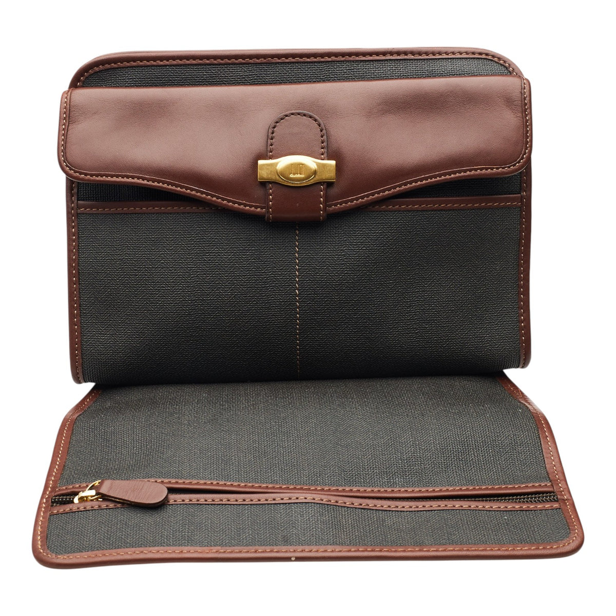 Brown Leather Wash Bag Large