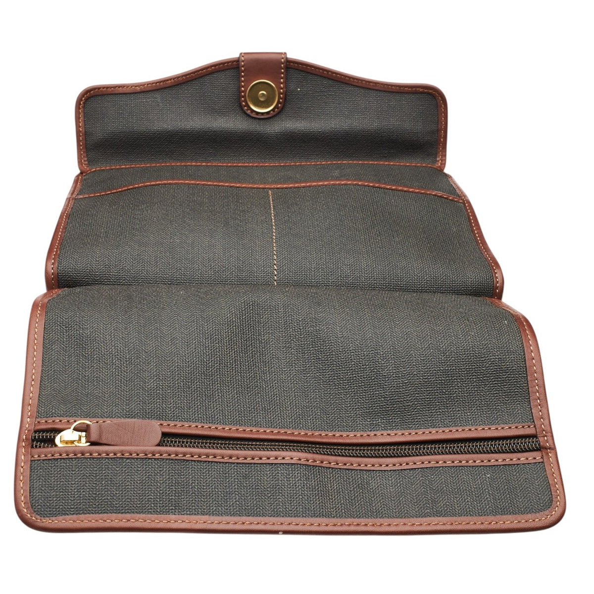 Brown Leather Wash Bag Large